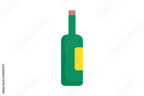 cocktail bottle icon illustration. icon related to alcohol. Flat icon style. Simple vector design editable