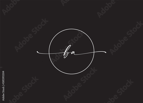BA Logo Design Template Vector Branding Logo Design 