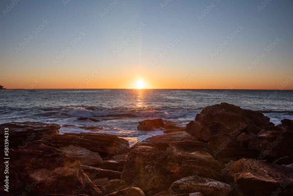 sunset over the sea sunset over the sea