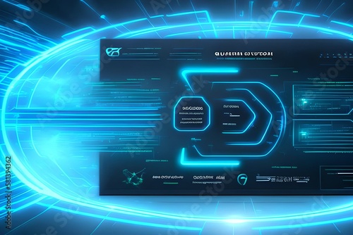 Futuristic computer user interface concept art - generative AI