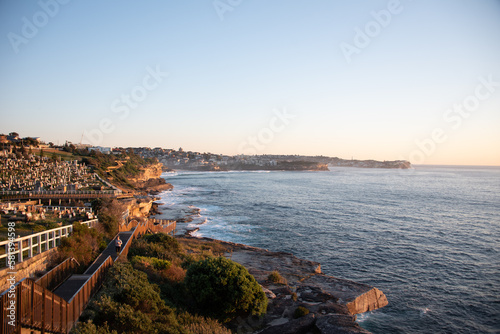 Sydney coastal walk at sunrise, Clovelly Australia