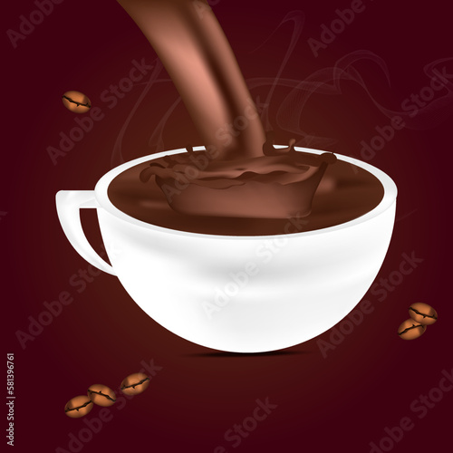 delicious coffee drink  vector illustration design