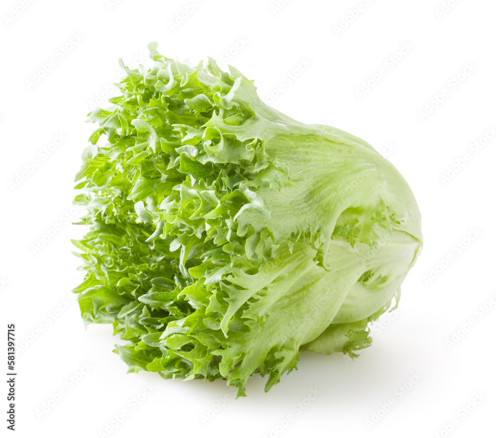 Fresh lettuce isolated on white background