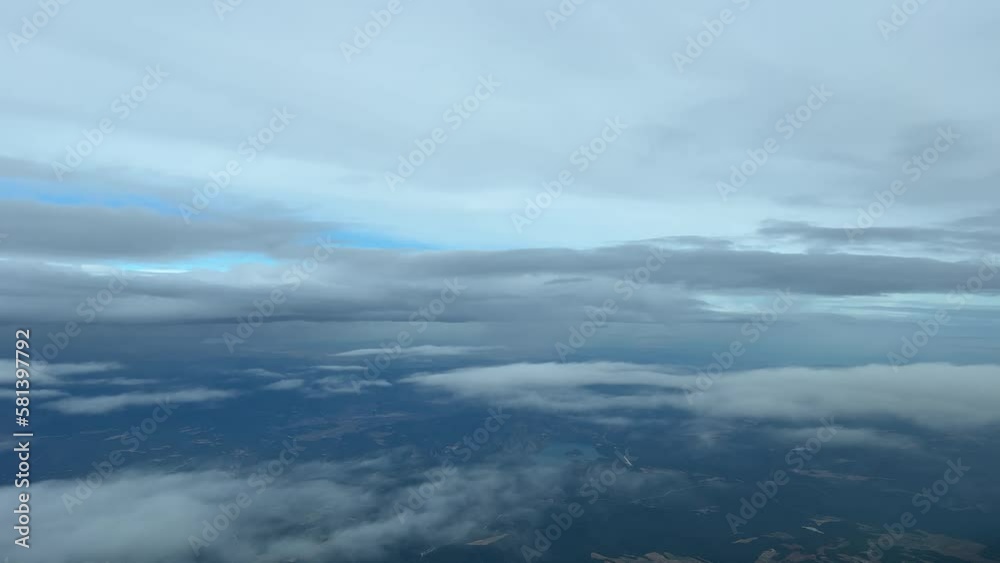 Flying fast through a turbulent sky: a pilot’s point of view. 12000m high. Daylight. Flying fast through a turbulent sky: a pilot’s point of view. 12000m high. Daylight.