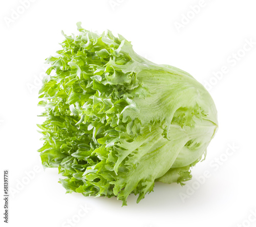 Obraz na płótnie Fresh lettuce isolated on white background w salonie