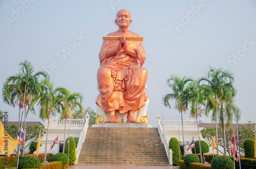 Luang Pho To (somdet phra phutthachan to brahmarangsi), the big  at Wat Bot Temple (Sam Khok), Pathum Thani Province photo