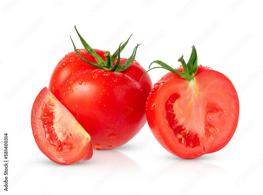Composition of tomatoes isolated on white background. Composition of tomatoes isolated on white background.