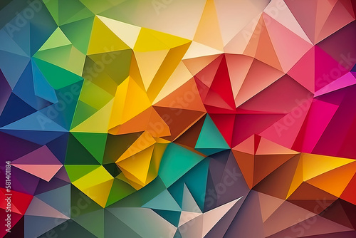 rainbow colorful geometric triangle abstract background illustration. Polygonal design. abstract mosaic background