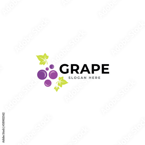 Grape logo with modern gradient outline style.
