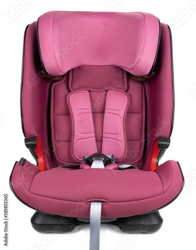 CHILDREN'S CAR SEAT, BABY CAR SEAT,  GEIGE COLOUR, BLACK COLOUR, PINK COLOUR, CAR SEAT, ISOLATED