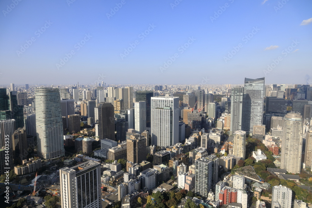 東京タワーから北西方面の景色眺望