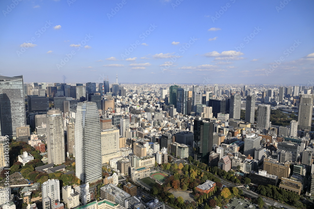 東京タワーから西北西方面景色眺望