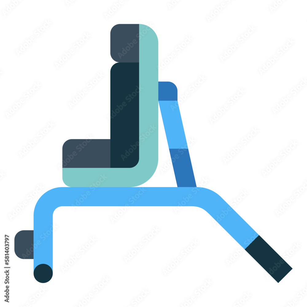 adjustable bench flat icon style adjustable bench flat icon style