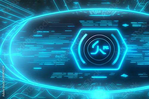Futuristic computer user interface concept art -  generative AI