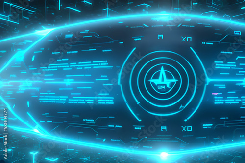 Futuristic computer user interface concept art - generative AI