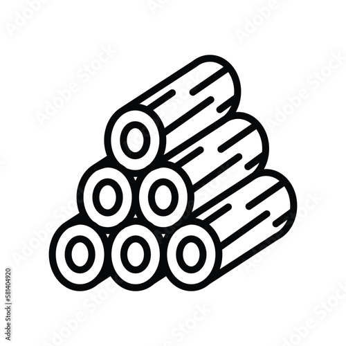 wood log icon vector design template in white background
