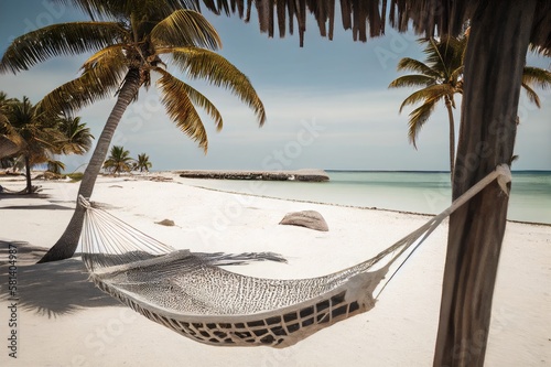 hammock on the beach made with generative ai