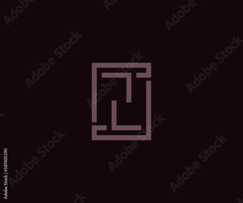 G and l letter abstract vector logo template. 