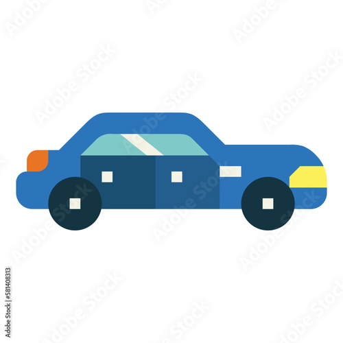 sedan flat icon style