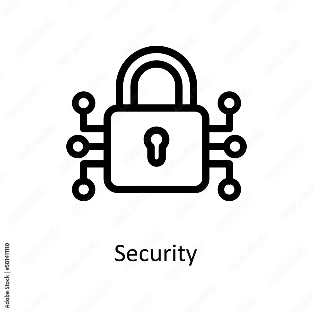 Security Vector Outline Icons. Simple stock illustration stock Security Vector Outline Icons. Simple stock illustration stock