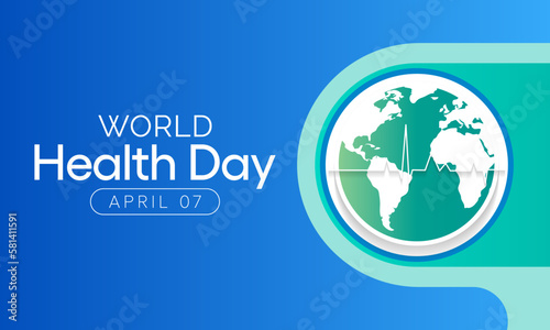 World Health day is observed every year on April 7, to raise awareness about the overall health and well-being of people across the globe. Vector illustration