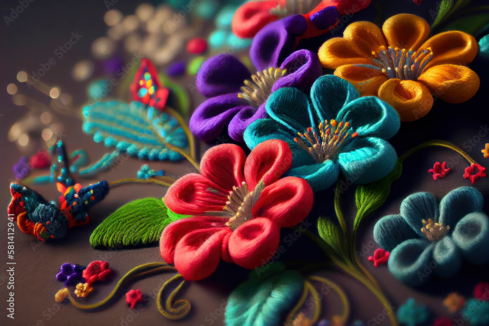 Flower quilling ,made with Generative AI