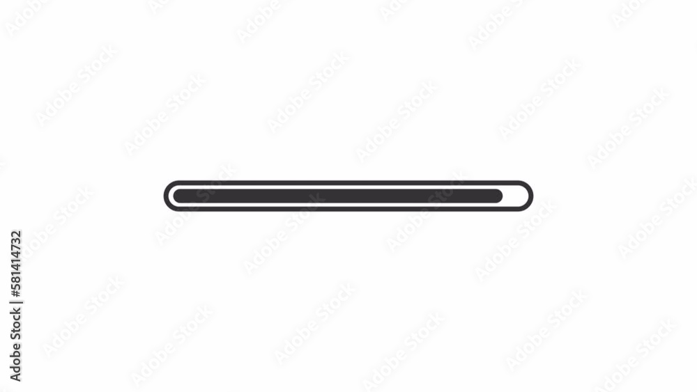 Animated line progress bar loader. Status. Simple black and white loading icon. 4K video footage with alpha channel transparency. Wait-animation progress indicator for web UI design Animated line progress bar loader. Status. Simple black and white loading icon. 4K video footage with alpha channel transparency. Wait-animation progress indicator for web UI design