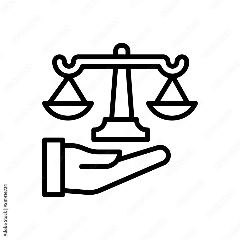 Protection Law icon in vector. illustration Protection Law icon in vector. illustration