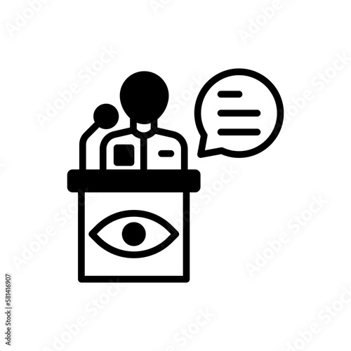 Witness icon in vector. illustration