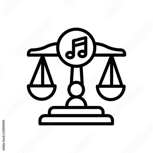 Entertainment Law icon in vector. illustration