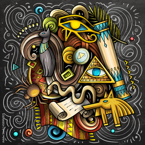 Egypt cartoon doodle funny illustration