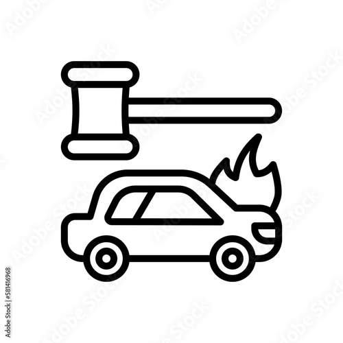 Tort Law icon in vector. illustration