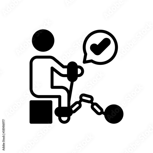 Guilty icon in vector. illustration