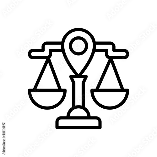 Land Law icon in vector. illustration