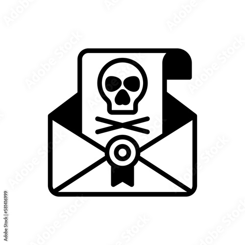 Crime Letter icon in vector. illustration