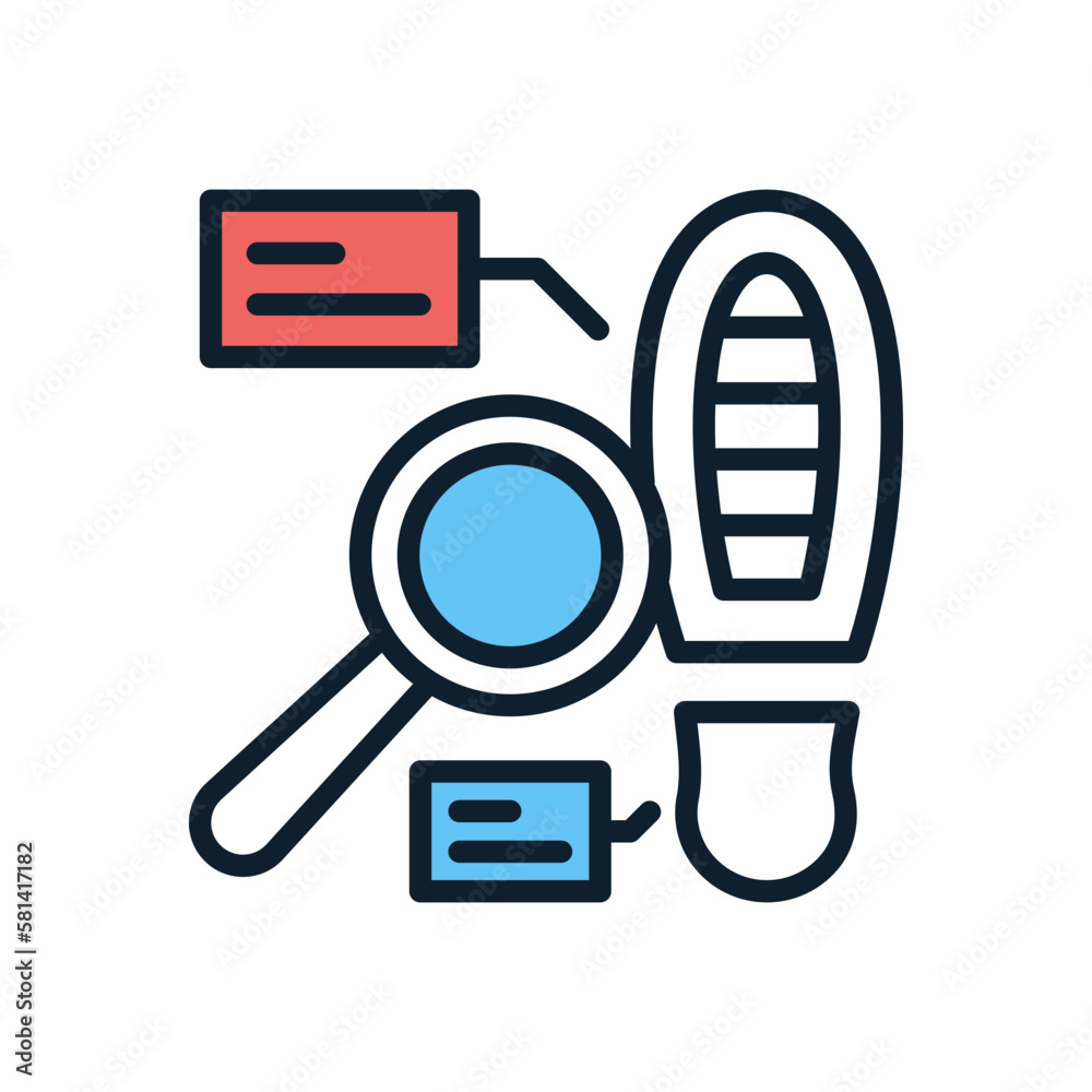 Footprint icon in vector. illustration Footprint icon in vector. illustration