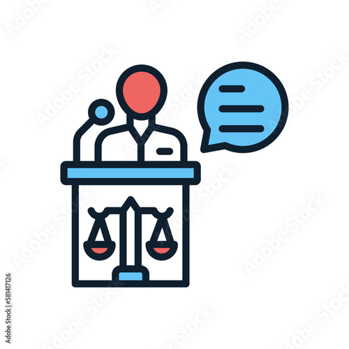 Defendant icon in vector. illustration