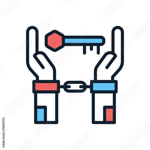 Arrest icon in vector. illustration