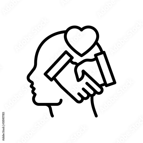 Empathy icon in vector. illustration