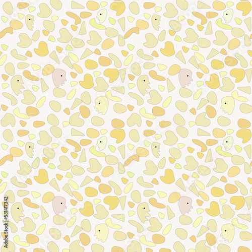 Seamless yellow abstract vector pattern