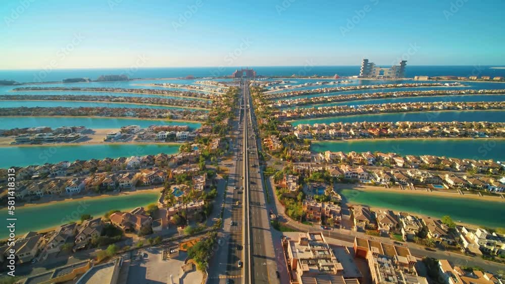 The Palm Tree Island Dubai - Sky View Ariel View