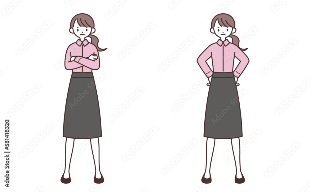 怒っている女性2 怒っている女性2