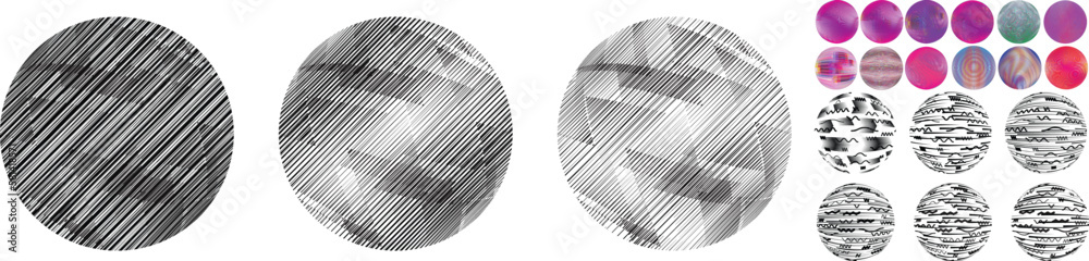 Set of spheres . Lines constructed transparent sphere .Vector .Technology sphere Logo . Design element for posters, social media, templates, flyers, brochures . Abstract trendy transparent circles Set of spheres . Lines constructed transparent sphere .Vector .Technology sphere Logo . Design element for posters, social media, templates, flyers, brochures . Abstract trendy transparent circles