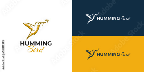 Hummingbird Vector Template Logo Design