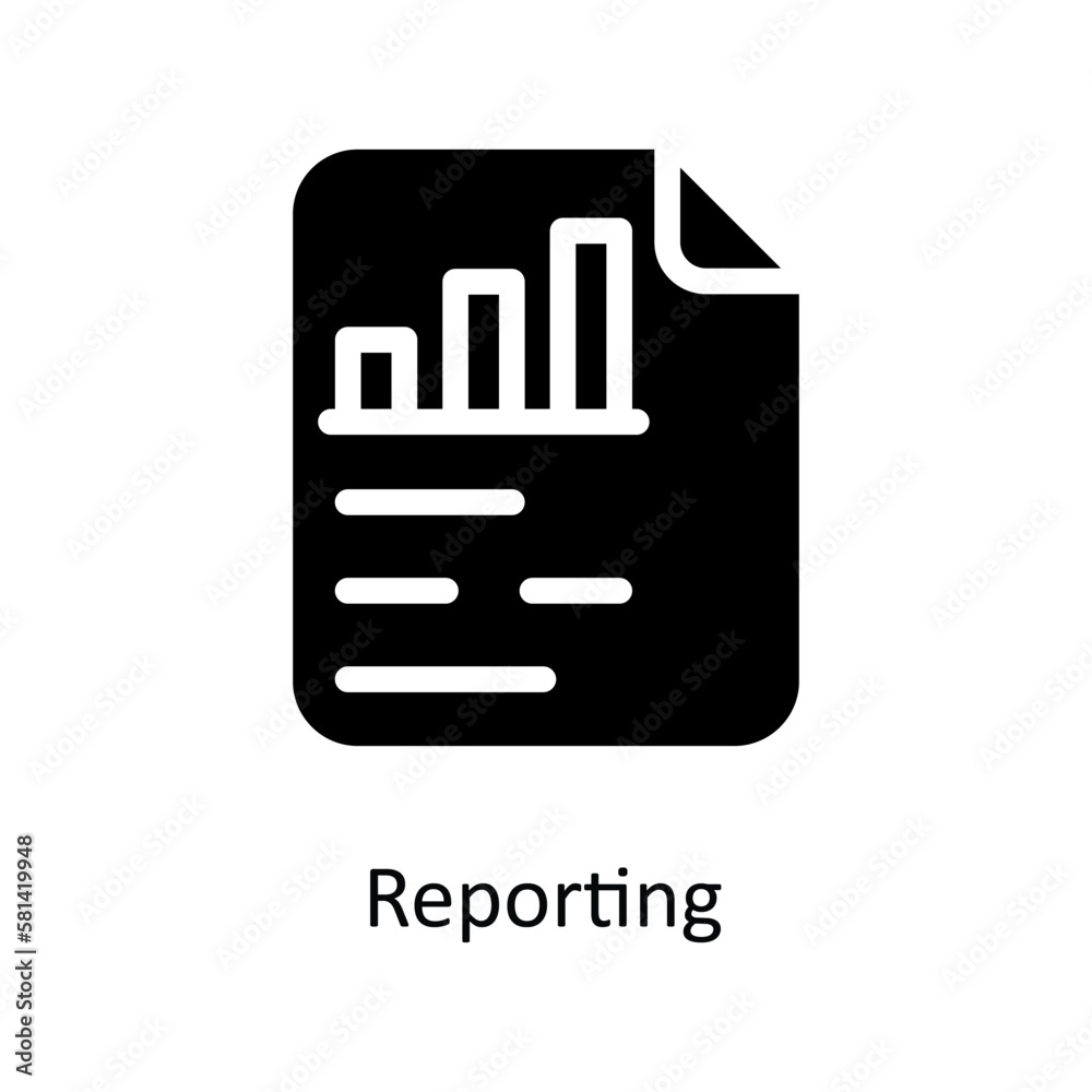 Reporting Vector solid Icons. Simple stock illustration stock Reporting Vector solid Icons. Simple stock illustration stock