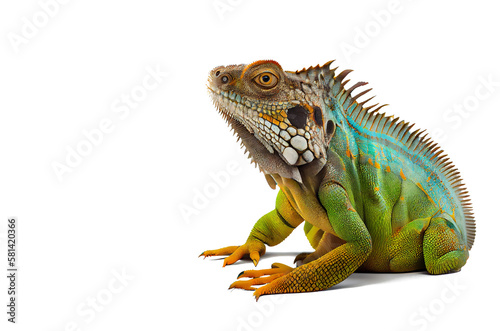 iguana isolated on white background generative AI © I LOVE PNG