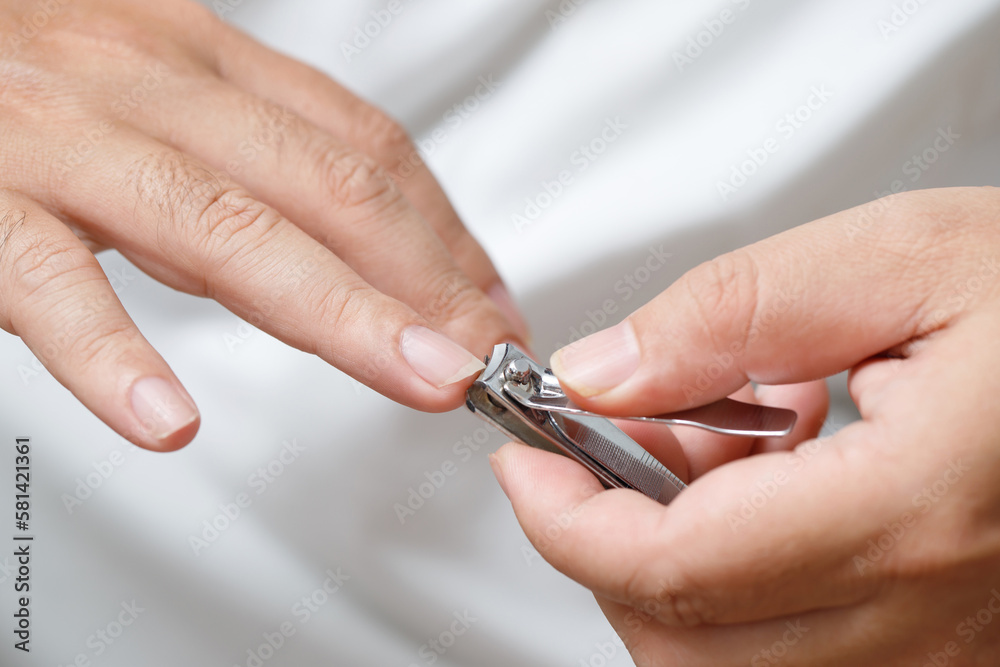 Clean and cut dirty nails to prevent germs and bacteria. Clean and cut dirty nails to prevent germs and bacteria.
