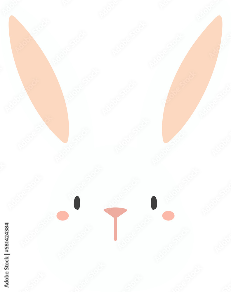Cute Easter bunny, rabbit, hare face cartoon character illustration. Hand drawn flat style design, isolated PNG clipart. Holiday card, banner, poster, seasonal element Cute Easter bunny, rabbit, hare face cartoon character illustration. Hand drawn flat style design, isolated PNG clipart. Holiday card, banner, poster, seasonal element