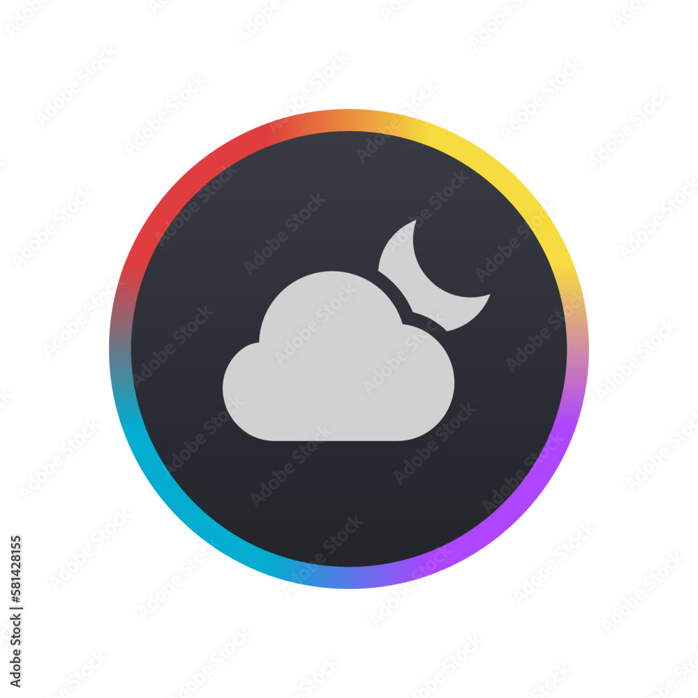 Cloudy Night - Pictogram (icon) 