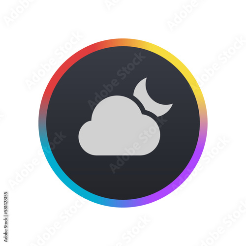 Cloudy Night - Pictogram (icon) 